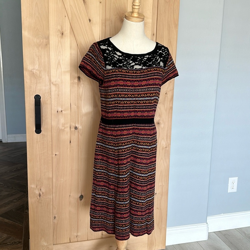 Anthropologie Sparrow Sweater Dress Short Sleeves Sz XL